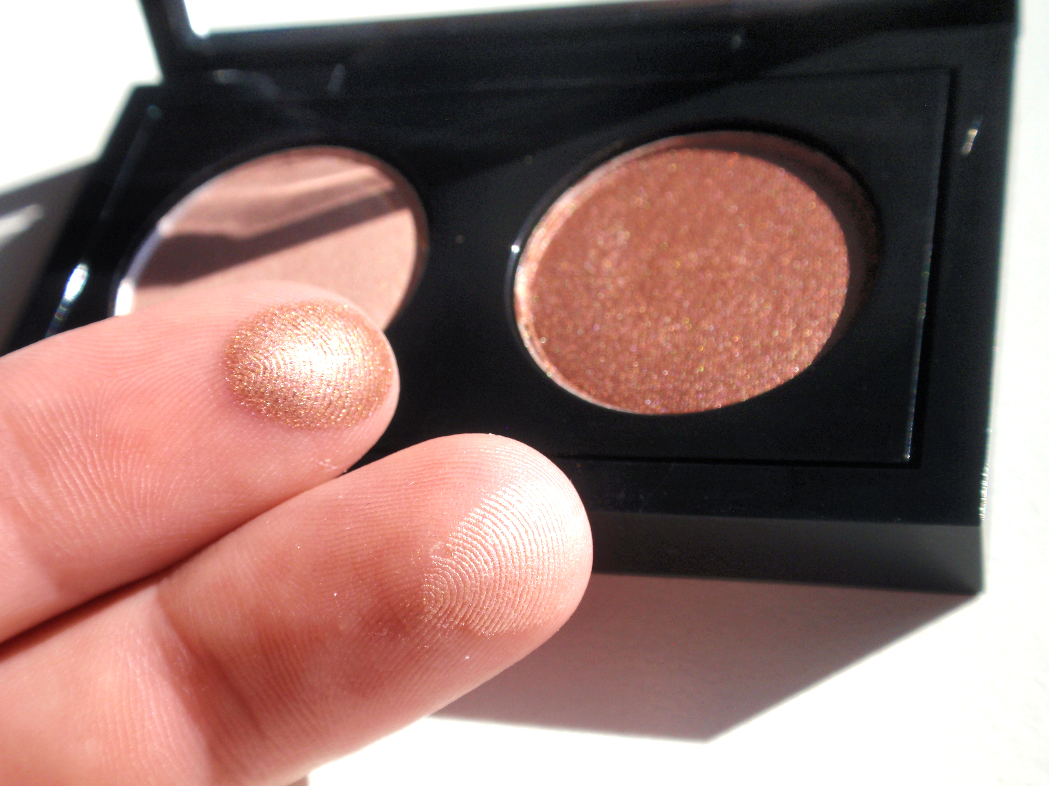 MAC’s Naked Lunch and Sable eye shadows make a perfect match to... 